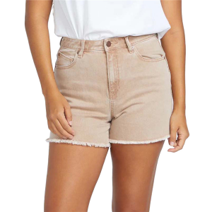 Women's Volcom Standard Step Hi-Rise Shorts 2024 in Brown size 29" | Cotton/Elastane/Denim
