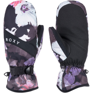 Women's Roxy Jetty Mittens 2024 in Black size Medium | Leather