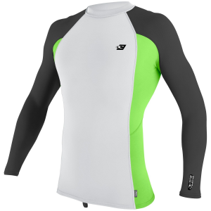 O'Neill Premium Skins Long Sleeve Rashguard 2024 in White size 2X-Large | Nylon/Spandex