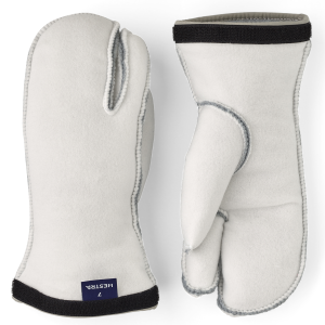 Women's Hestra Heli Ski 3-Finger Liner 2026 in White size 9 | Polyester