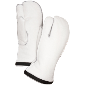 Hestra Heli Ski 3-Finger Liners 2026 in White size 12 | Polyester