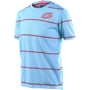 Kid's Troy Lee Designs Flowline Short-Sleeve Jersey 2024 in Blue size Yl | Cotton/Polyester