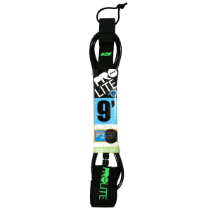 Pro-Lite ' Freesurf Double Swivel Surfboard Leash 2024 in Black size 9 | Neoprene