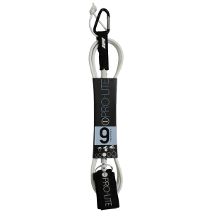 Pro-Lite ' Freesurf Double Swivel Surfboard Leash 2024 in White size 9 | Neoprene