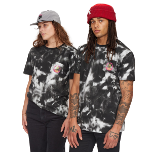 evo Ice Dye Pocket T-Shirt Unisex 2023 Black size X-Small | Cotton