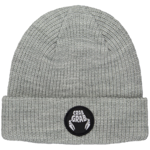 Crab Grab Circle Patch Beanie Hat 2025 in Gray