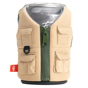 Puffin The Adventurer Koozie 2024 in Khaki | Rubber