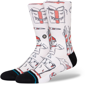 Stance Angry Holidayz Socks 2023 in White size Medium | Nylon/Cotton/Elastane