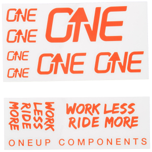 OneUp Components Bar Decal Sheet 2026 in Orange