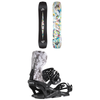 Jones Mind Expander Twin Snowboard 2025 - 154 Package (154 cm) + L Mens /Bamboo/Plastic in Black size 154/L | Polyester/Bamboo/Plastic