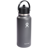 Hydro Flask 32oz Wide Mouth Flex Straw Cap Water Bottle 2024 in Gray