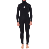 Women's Rip Curl 5/4 Dawn Patrol Chest Zip Hooded Wetsuit in Black size 12 | Neoprene