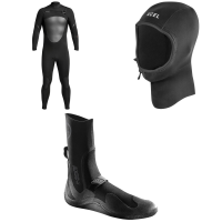 XCEL 4/3 Axis X Wetsuit 2025 - MT Package (MT) + XS Hoods & Layering in Black size Mt/Xs | Neoprene