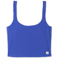 Women's Vuori Daily Crop Top 2024 in Blue size Medium | Elastane/Polyester