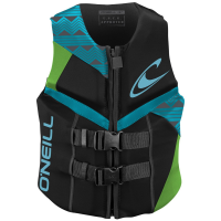 Women's O'Neill Reactor USCG Wakeboard Vest 2024 in Green size 8 | Polyester