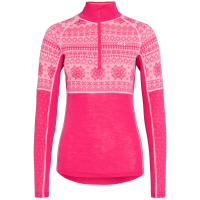 Women's Kari Traa Vilma Half-Zip Top 2025 in Pink size X-Large | Wool/Micron