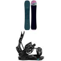 Women's Nidecker Venus SE Snowboard 2024 - 139N Package (139N cm) + S Womens in Black size 139N/S | Nylon