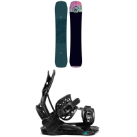 Women's Nidecker Venus SE Snowboard 2024 - 143N Package (143N cm) + S Womens in Black size 143N/S | Nylon