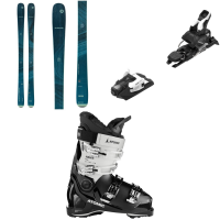 Women's Blizzard Black Pearl 82 Skis 2024 - 166 Package (166 cm) + 90 Adult Alpine Bindings in White size 166/90