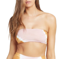 Women's L*Space Tie Dye Beach Wave Bikini Top in Pink size X-Large | Nylon/Spandex