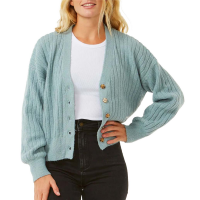 Women's Rip Curl Afterglow Cardigan Sweater 2024 in Blue size Small | Acrylic