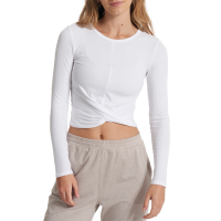 Women's Vuori Long-Sleeve Cove Twist T-Shirt 2023 in White size X-Small | Elastane