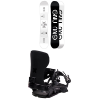 GNU Riders Choice Asym C3 Snowboard 2024 - 162W Package (162W cm) + L Mens | Aluminum in Black size 162W/L | Aluminum/Polyester