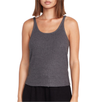 Women's Volcom Lil Rib Tank Top 2023 in Black size Large | Elastane/Viscose/Polyester