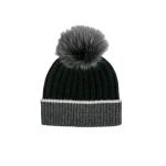 Mitchies Matchings Contrast Knit Fox Pom Womens Hat 2022