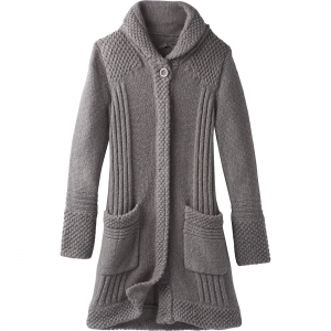Elsin Sweater Coat Wms Gravel