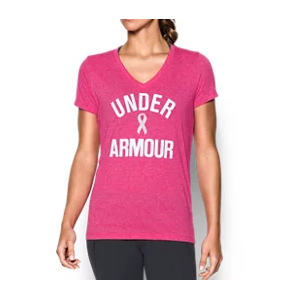 Women's UA Power In Pink Wordmark V-Neck - Twist