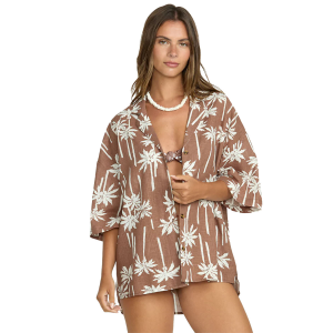 Billabong Beach Side Printed Short Sleeve Woven Top - Women's