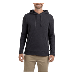 Rainforest Cabin Long Sleeve Hooded Waffle Henley - Men's