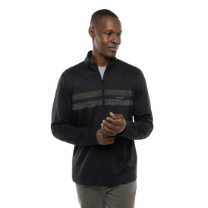 TravisMathew Upgraded Striped Quarter Zip Pullover - Men's