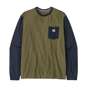 Patagonia Long Sleeve Shop Sticker Pocket Responsibili-Tee