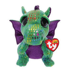 Ty Cinder Green Dragon Beanie Babie