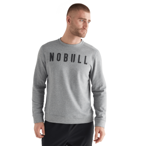 Nobull NOBULL - Crew Sweatshirt Men's Legacy - Heather Grey - $47.00 at NOBULL
