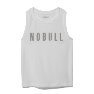 Nobull NOBULL - Fitted Tank Women's - White - $28.00 at NOBULL