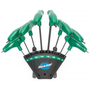 Park Tool | Ph-T1.2 P-Handle Torx Wrenchs | Green | 8 Torx Wrenches With Holder | Nylon