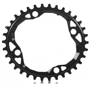 Absoluteblack | 104/64 Oval Chainring | Black | 4 X 104Mm, 34 Tooth | Aluminum