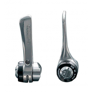 Shimano | Sl-R400 8-Spd Downtube Shifters | Silver | 8 Speed, Frame Braze-On