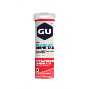 Gu Sports | Electolyte Drink Tablets - 8 Box Strawberry Lemonade, 8 Tube Box