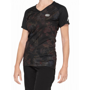 100% | Airmatic Women's Jersey | Size Large In Black Floral | Polyester