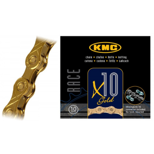 Kmc | X-10 Ti Chain | Gold | 116, 10 Speed Shim/sram Compatable