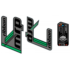 Mrp | Ribbon Fork Decal Set | Golf Green | 6-Decal Set