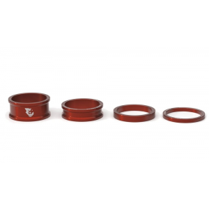 Wolf Tooth Components | Precision Headset Spacers Kit Red | Aluminum