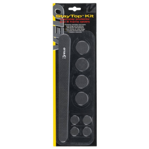 Velo | Staytop Chainstay Protector Faux Carbon, W/8 Frame Savers