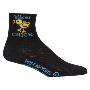 Sock Guy | Biker Chick Cycling Socks Women's | Size Small/medium In Black | Nylon