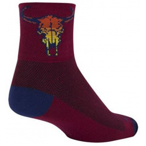 Sock Guy | Desert Skull Cycling Socks Men's | Size Small/medium In Red