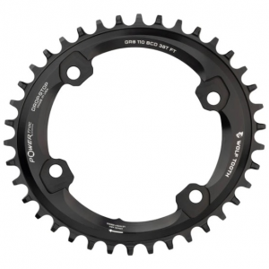 Wolf Tooth Components | Elliptical Chainring For Shimano Grx Cranks | Black | 38T | Aluminum
